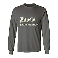 New Graphic Funcle Definition Novelty Tee Funny Uncle Holiday Christmas Men's Long Sleeve T-Shirt