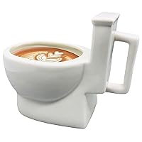 Poop Mug Toilet Mug Ceramic 12Oz Poop Mug Novelty Toilet Mug Coffee Cup Beverage Cup with Hidden Poop Inside Gag Gift for Prank April Fool's Day White