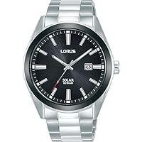 Lorus Mens RX335AX9 Solar Stainless Steel Bracelet Watch