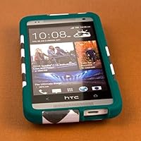 Empire MPERO IMPACT X Series Kickstand Case for HTC One Mini M4 - Retail Packaging - Teal Chevron