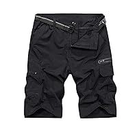 Mens Outdoor Casual Expandable Waist Lightweight Water Resistant Quick Dry Fishing Hiking Shorts