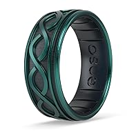 Enso Rings Lord of the Rings Collection - Comfortable DualTone Silicone Rings - Aragorn's Devotion - Size 9