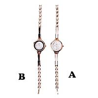 Toxz Women's Alloy Bracelet Watch Wrist Watch,Fashion Jewelry Watch with Hidden Buckle Clasp Band,Small Simple Dial,White/Black/Rose Gold,The Best Gift for Friends