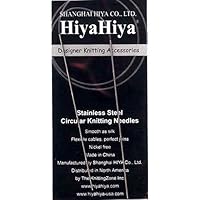 HiyaHiya Circular 16 inch (41cm) Steel Knitting Needles Size US 15 (10mm) HISTCIR16-15