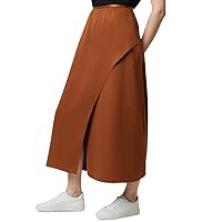 French Connection Womens Gathered Drapped Front Tea-Length Wrap Skirt