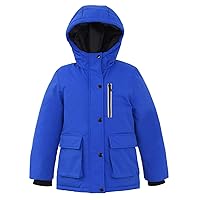 Hiheart Boys Insulated Parka Thicken Padded Winter Coat with Hood