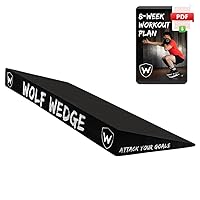 Squat Wedge - Slant Board Heel Lift for Strength and Knees Over Toes - Calf Stretcher Incline Board- Wide Durable Heel Elevated Squat Wedge Block for Weightlifting and Mobility