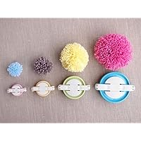 Home-organizer Tech 4 Sizes Easy Wrap Pompom Pom-pom Maker for Fluff Ball DIY Wool Knitting Craft Tool Set(Random Color)