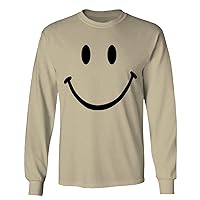 Cute Graphic Happy Funny Smile Smiling face Positive Long Sleeve Men's