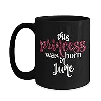 Gemini zodiac sign mug for women, this princess was born in June, astrology coffee tea cup for birthday girl sister best friend daughter niece