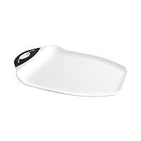 Dexas Chop & Scoop Cutting Board, 9.5 by 13 inches, White with Black Handle