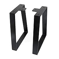 12 Inch Trapezoid Table Legs Black, DIY Furniture Metal Legs for Coffee Table, Bench Stool Legs Cabinet End Table Feet - Set of 2