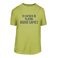 I'd Rather Be Playing Board Games - A Nice Men's Short Sleeve T-Shirt Shirt, Yellow, Large