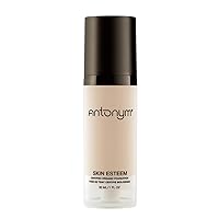 Skin Esteem Organic Liquid Foundation by Antonym Cosmetics Long Lasting Color Correcting Pore Minimizing Buildable Smooth 1 Oz (Beige Light)