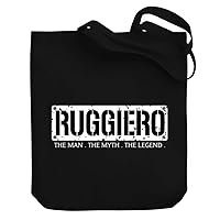 Ruggiero The Man The Myth The Legend Grunge Canvas Tote Bag 10.5