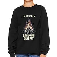This Is My Campfire Outfit Kids' Raglan Sweatshirt - Bonfire Sponge Fleece Sweatshirt - Art Sweatshirt