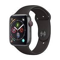 Apple Watch Series 4 44 mm (GPS + Cellular) - Aluminium Case Space Grey Black Sports Strap (Refurbished)