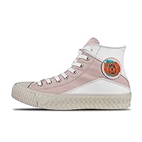 Popular graffiti-03,Pink Custom high top lace up Non Slip Shock Absorbing Sneakers Sneakers with Fashionable Patterns