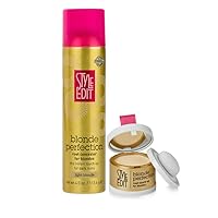 Style Edit Root Concealer Spray and Root Touch Up powder, to Cover Up Roots and Grays, Light Blonde Hair Color.