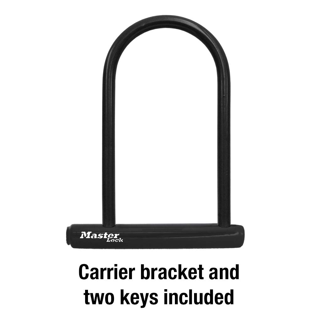 Master Lock U-Lock Bike Lock with Key, U-Lock for Bicycles, Lock for Outdoor Equipment, Black