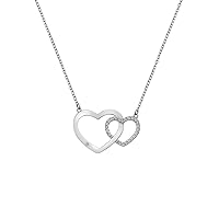 Hot Diamonds Bliss Interlocking Heart Necklace of Length 45cm