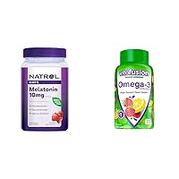Melatonin 10mg 140ct & Vitafusion Omega-3 120ct Berry Lemonade Heart Health Gummy Vitamins