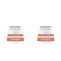 Neutrogena On-The-Spot Acne Treatment Gel with Benzoyl Peroxide - Gentle Face Acne Medicine for Acne Prone Skin, 0.75 oz (Pack of 2)
