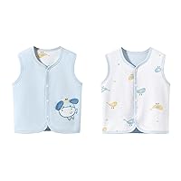 Kids Baby Boys Girls Winter Vest Fleece Button Down Cute Soft Waistcoat Jackets Toddler Casual Outerwear Fall Spring Clothes