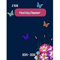3 Year Monthly Planner: A 36 Months Calendar with US holidays to stay organized