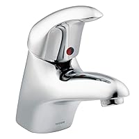 Moen 8417F12 Commercial Single-Handle Lavatory Faucet with Metal Drain Assembly without Drain 1.2 gpm, Chrome
