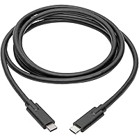 Tripp Lite USB C to USB Type C Cable 6ft USB 3.1 Gen 1 5A 5 Gbps M/100W, Black (U420-006-5A)