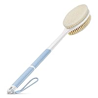 Back Scrubber Anti Slip for Shower,Back Brush Long Handle with Stiff and Soft Bristle,Body Exfoliator for Bath or Dry Brush.