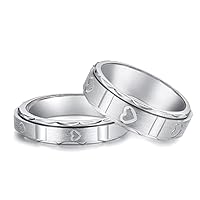 ringheart Matching Rings His and Her Rings Couple Rings Titanium Steel Wedding Band Heart Wedding Ring