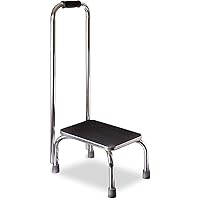Step Stool with Handle and Non Skid Rubber Platform, Lightweight and Sturdy Stool for Seniors, Adults and Children, Holds up to 300 Pounds with 9.5 Inch Step Up, 17.3