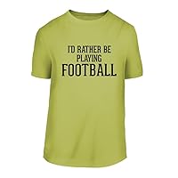 I'd Rather Be Playing Football - A Nice Men's Short Sleeve T-Shirt Shirt, Yellow, Large