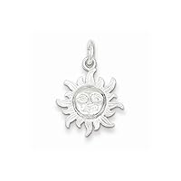 Sterling Silver Sun Charm Fine Jewelry Gift For Her For Women