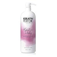 Daily Smoothing Conditioner - Hydrates, Nourishes, Detangler for Shine, Soft, Dry, Breakage, Damage & Frizzy Hair - Frizz Control and Heat Protectant - Sulfate-Free - 32 oz