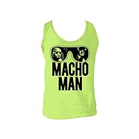 World Wrestling Entertainment Old School Macho Man Glasses Adult Lime Green Tank