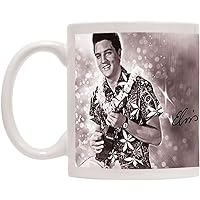 Pyramid America - Elvis Presley Mug - Elvis Blue Hawaii 11 oz. Mug - Unique Ceramic Cup for Coffee, Cocoa & Tea Drinkers - Chip Resistant & Printed Both Sides