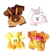 Cute EXO GOT7 Bangtan Boy SUGA Doll's Clothes Rabbit Bear T-Shirt Rompers Suit【no Doll】 (A[Tshirt+Rompers], for 20-25cm Doll's)