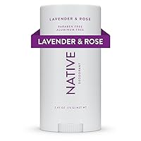 Native Deodorant Contains Naturally Derived Ingredients, 72 Hour Odor Control | Deodorant for Women and Men, Aluminum Free with Baking Soda, Coconut Oil and Shea Butter | Lavender & Rose