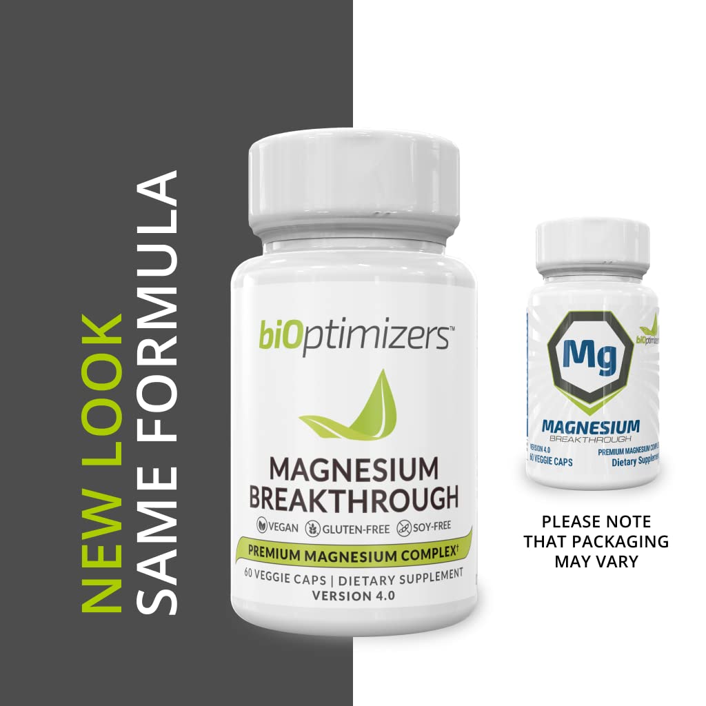 Magnesium Breakthrough Supplement 4.0 - Has 7 Forms of Magnesium: Glycinate, Malate, Citrate, and More - Natural Sleep and Brain Supplement - 90 Capsules