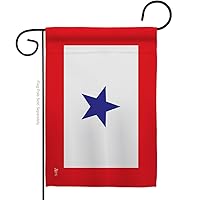Blue Star Service Garden Flag - Armed Forces Military All Branches Support Honor United State American Veteran Official - House Decoration Banner Small Yard Gift Double-Sided Made in USA 13 X 18.5