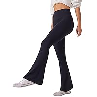 Womens Crossover High Waist Flare Yoga Pants Tummy Control Bootcut Wide Leg Yoga Leggings