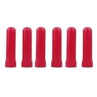 Essential Oil Nasal Inhaler Tubes Refillable Empty Plastic Nasal Inhaler Tubes for DIY, 50Pcs, Red
