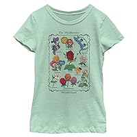 Disney Wonderland Alice Flowers Girls Short Sleeve Tee Shirt