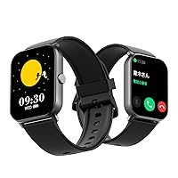 BYE25 Smart Watch with Calling Function, HD Large Screen, Music Playback & Music Control, Bluetooth 5.1, Pedometer, 100 Exercise Modes, IP68 Waterproof, Sports Watch, Phone Calls, Email Notifications, Smart Watch, Weather Forecast, Pedometer,