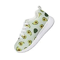 Children Casual Shoes Boys Girls Cute Cartoon Avocado Design Shoes Round Toe Flat Heel Loose Comfortable Casual Sneakers Outdoor Sports