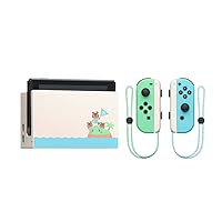 Newest Nintendo Switch Animal Crossing: New Horizons Edition 32 GB Console, Green and Blue Joy-Con, Multi-Touch Screen, WiFi, HDMI, Extra External 64GB Storage, and Ultimate 18-in-1 Case