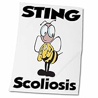 3dRose Bee Sting Scoliosis Awareness Ribbon Cause Design - Towels (twl-115062-2)